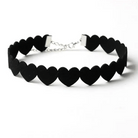 Jet Black Heart Choker Necklace for Chic Goth Fashion - Cosparty