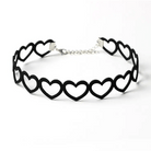 Jet Black Heart Choker Necklace for Chic Goth Fashion - Cosparty