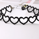 Jet Black Heart Choker Necklace for Chic Goth Fashion - Cosparty