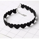Jet Black Heart Choker Necklace for Chic Goth Fashion - Cosparty