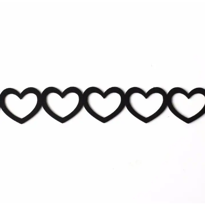 Jet Black Heart Choker Necklace for Chic Goth Fashion - choker