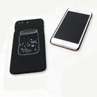 Jet Black Night Sky iPhone Cases with Solar System and Saturn Design - Cosparty