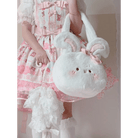 Jumbo Fuzzy Bunny Lolita Bag for Kawaii Fashionistas - Cosparty