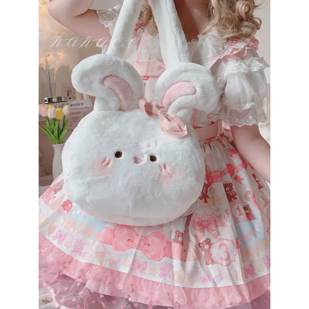 Jumbo Fuzzy Bunny Lolita Bag for Kawaii Fashionistas - bag