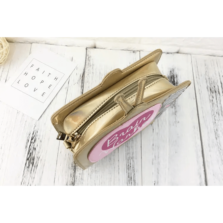 K - Pop Inspired Holographic Vintage Television Shaped Handbag - Cosparty