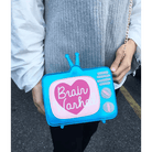 K - Pop Inspired Holographic Vintage Television Shaped Handbag - Cosparty