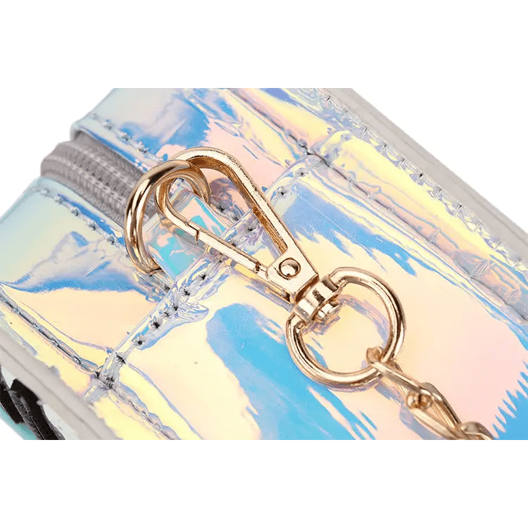 K - Pop Inspired Holographic Vintage Television Shaped Handbag - Cosparty