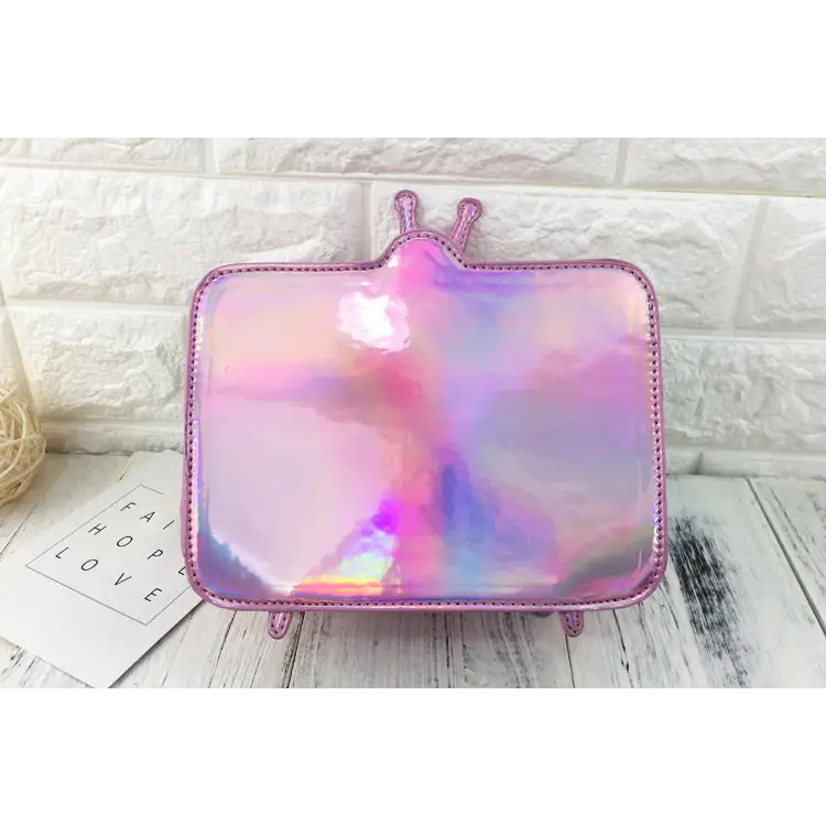 K-Pop Inspired Holographic Vintage Television Shaped Handbag - Purse