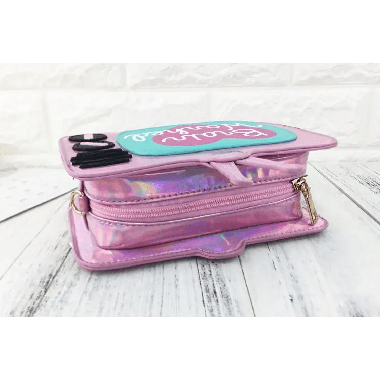 K - Pop Inspired Holographic Vintage Television Shaped Handbag - Cosparty