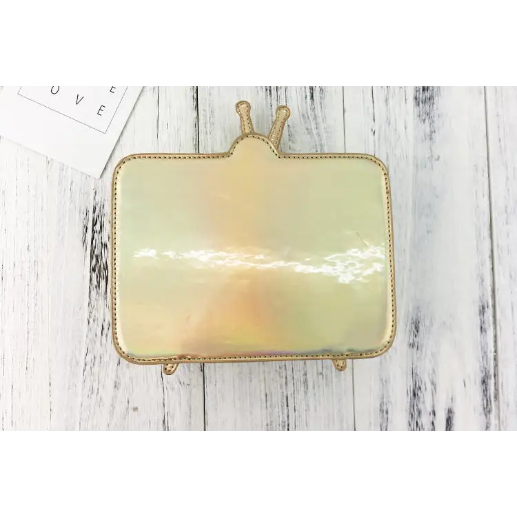 K-Pop Inspired Holographic Vintage Television Shaped Handbag - Purse