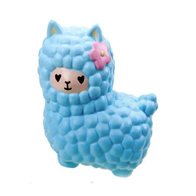 blue alpaca squeeze toy stress ball stress relief autism stim stimming kawaii fairy kei by Cosparty