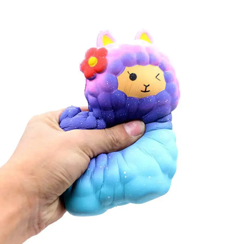 Kawaii Alpaca Squeeze Toys in Cosmic Galaxy and Pastel Colors - toy