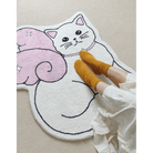 Kawaii Angelic Kitten Floor Mat for Bedroom and Bathroom Decor - Cosparty
