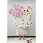 Kawaii Angelic Kitten Floor Mat for Bedroom and Bathroom Decor - Door Mats