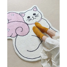 Kawaii Angelic Kitten Floor Mat for Bedroom and Bathroom Decor - Door Mats