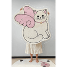 Kawaii Angelic Kitten Floor Mat for Bedroom and Bathroom Decor - Cosparty