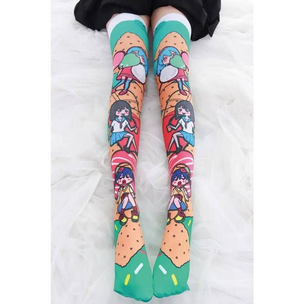 Kawaii Anime Food Inspired Colorful Socks - socks