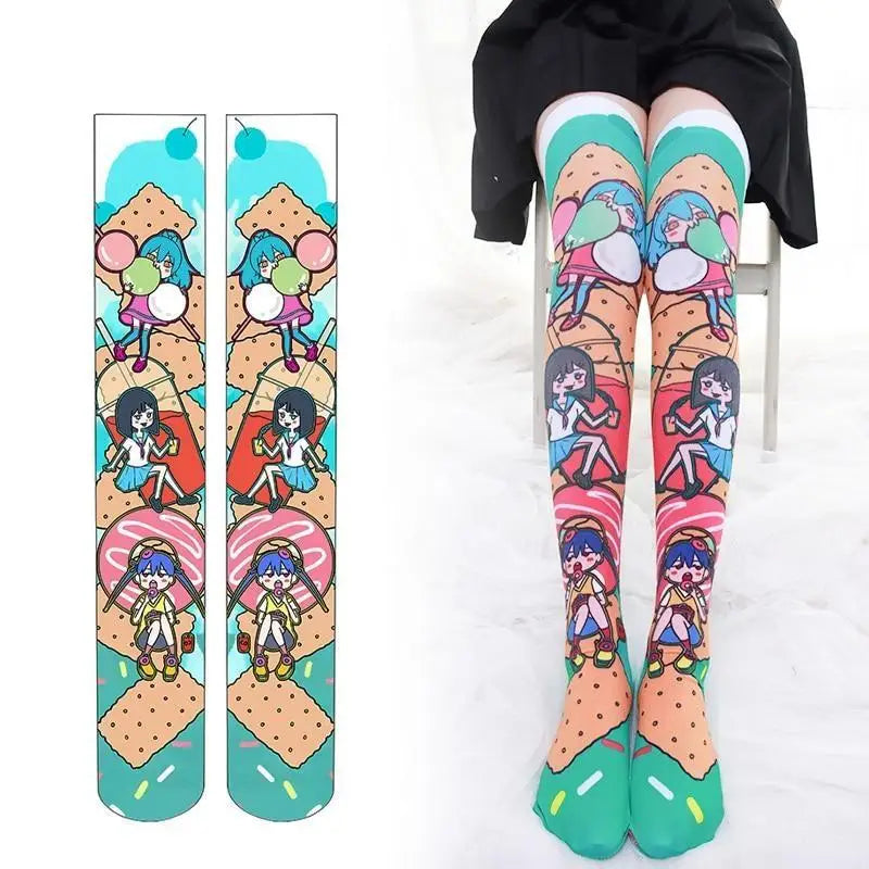 Kawaii Anime Food Inspired Colorful Socks - socks