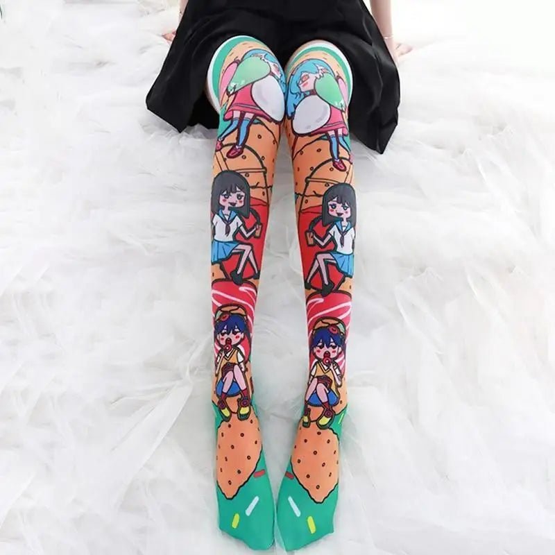 Kawaii Anime Food Inspired Colorful Socks - Cosparty
