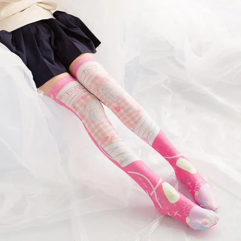 Kawaii Anime Inspired Pastel Stockings for Cute Outfits - stockings