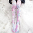 Kawaii Anime Inspired Stockings in Pastel Fairy-Kei Prints 28334609-1-One-Size - stockings