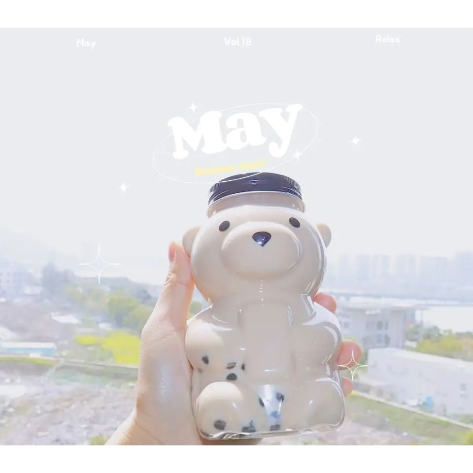 Kawaii Baby Bear Mason Jar Bottles for Cospartys - bottle