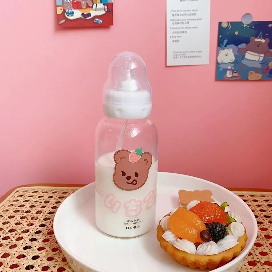 Kawaii Baby Bear Strawberry Bottles in 4 Adorable Designs - Cosparty