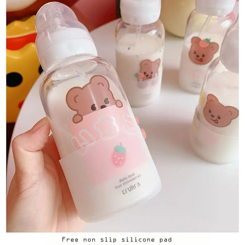 Kawaii Baby Bear Strawberry Bottles in 4 Adorable Designs - cup