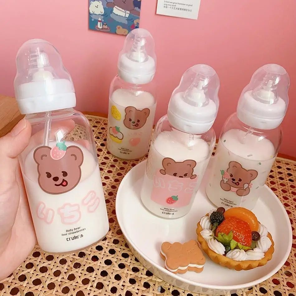 Kawaii Baby Bear Strawberry Bottles in 4 Adorable Designs - Cosparty