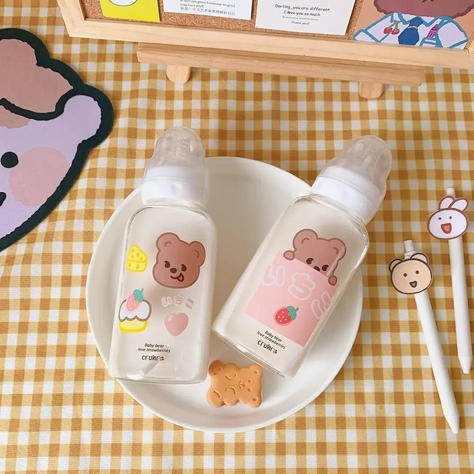 Kawaii Baby Bear Strawberry Bottles in 4 Adorable Designs - Cosparty