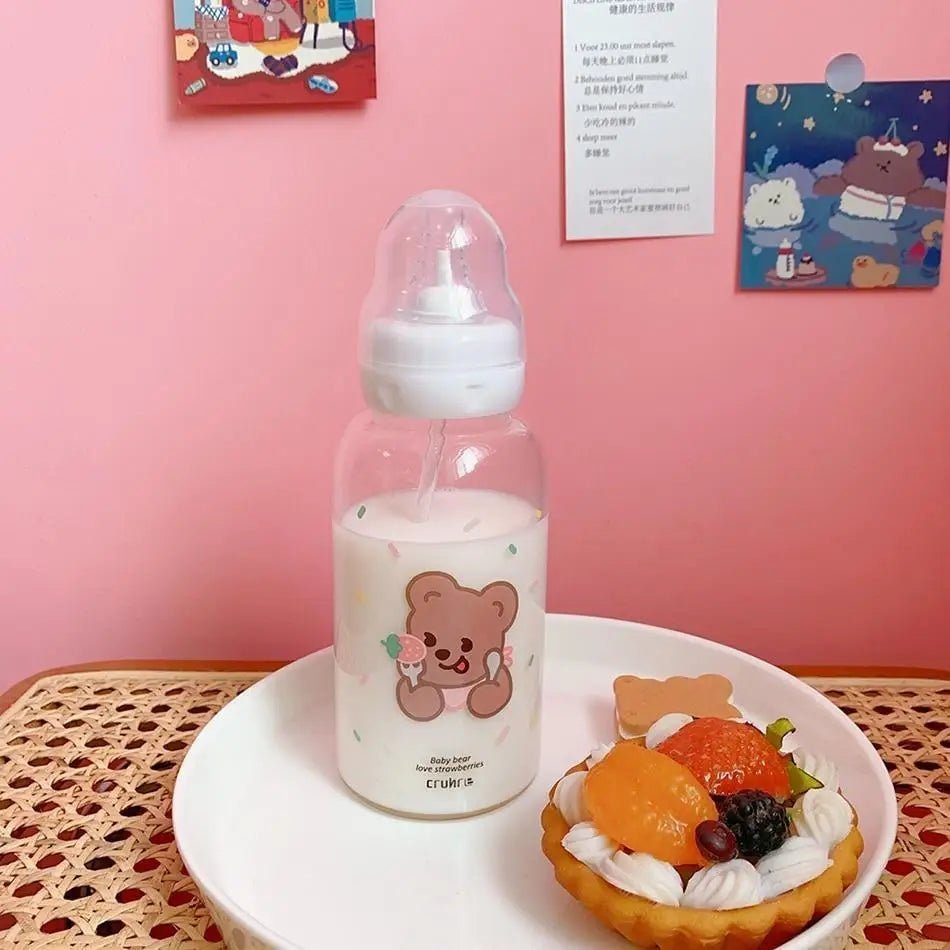 Kawaii Baby Bear Strawberry Bottles in 4 Adorable Designs - Cosparty