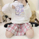 Kawaii Baby Lamb Dessert Hoodie with Sweet Details in Pastel Colors - Cosparty