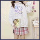 Kawaii Baby Lamb Dessert Hoodie with Sweet Details in Pastel Colors - sweater