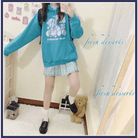 Kawaii Baby Lamb Dessert Hoodie with Sweet Details in Pastel Colors - Cosparty