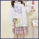 Kawaii Baby Lamb Dessert Hoodie with Sweet Details in Pastel Colors - Cosparty