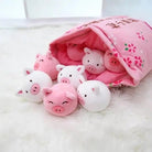 Kawaii Baby Piglet Stuffies Inside Plush Bag - Cosparty