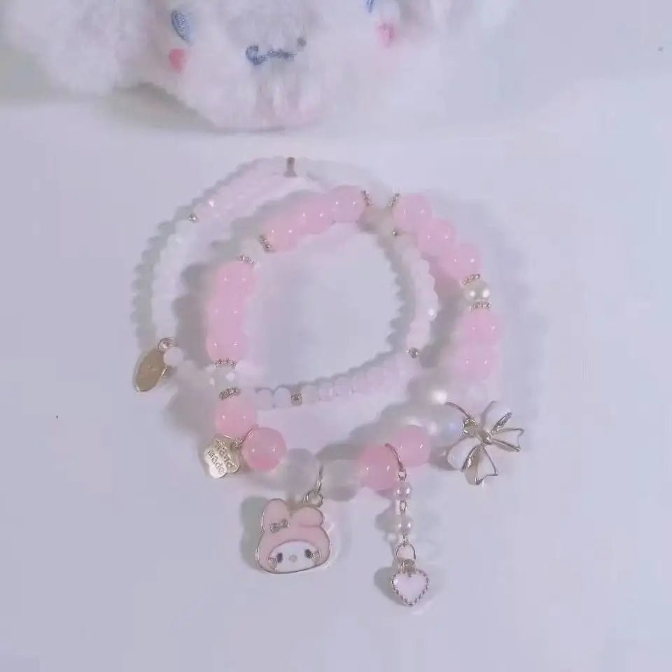 Kawaii Beaded Bracelets Inspired by Sanrio Characters - Cosparty