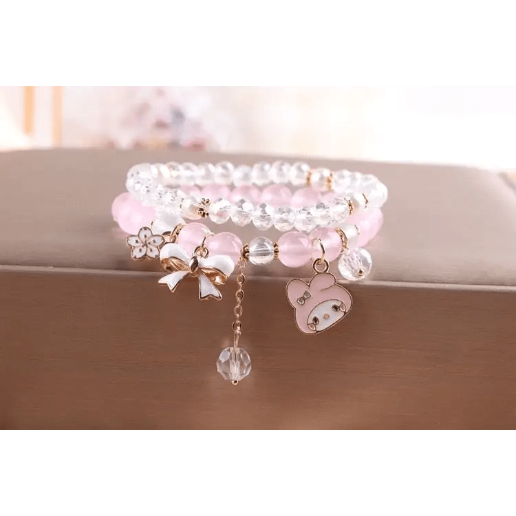Kawaii Beaded Bracelets Inspired by Sanrio Characters - Cosparty