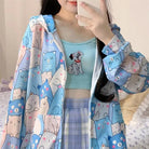 Kawaii Bear - Inspired Windbreaker Jacket for Pastel Fashion Lovers - Cosparty