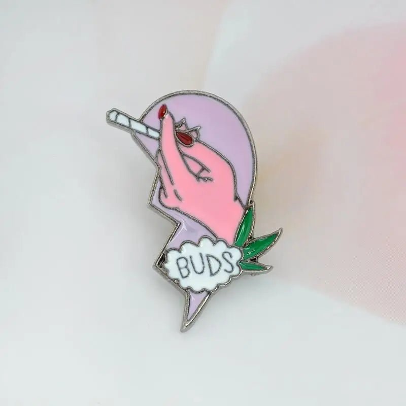 Kawaii Best Buds Enamel Pins for Ganja Babes - Cosparty