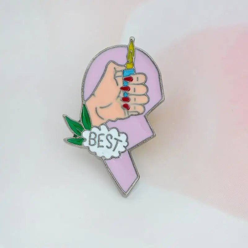 Kawaii Best Buds Enamel Pins for Ganja Babes - Cosparty