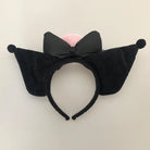 Kawaii Black and Pink Kuromi Bat Wing Headband for Halloween - headbands