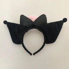 Kawaii Black and Pink Kuromi Bat Wing Headband for Halloween - Cosparty