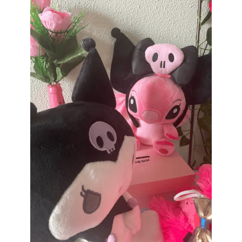 Kawaii Black and Pink Kuromi Bat Wing Headband for Halloween - Cosparty