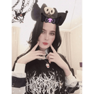 Kawaii Black and Pink Kuromi Bat Wing Headband for Halloween - Cosparty