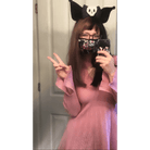 Kawaii Black and Pink Kuromi Bat Wing Headband for Halloween - Cosparty