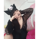 Kawaii Black and Pink Kuromi Bat Wing Headband for Halloween - Cosparty