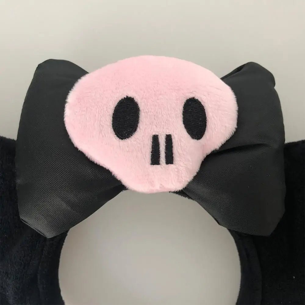 Kawaii Black and Pink Kuromi Bat Wing Headband for Halloween - Cosparty