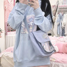 Kawaii Blue Cinnamoroll Baking Hoodie with Sweet Details - hoodie