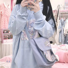 Kawaii Blue Cinnamoroll Baking Hoodie with Sweet Details - hoodie